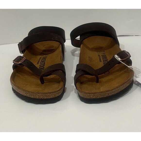 Birkenstock Shoes - Birkenstock Yara Habana Leather Sandal for Women Brown Size 6.5
